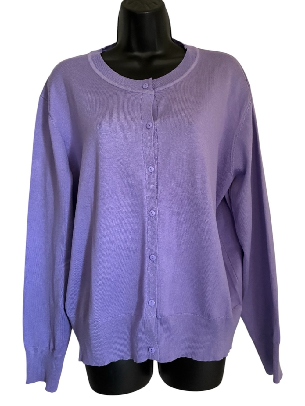 NWT Pastel Lavender Purple Soft Girl Capsule Casual Sweater Cardigan Sz XXL